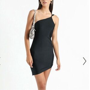 Lioness Black The Claudia Asymmetrical Dress Sz M Party Date